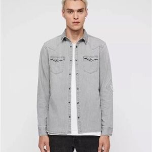 Allsaints Giro Denim Shirt Western Inspired men’s small -